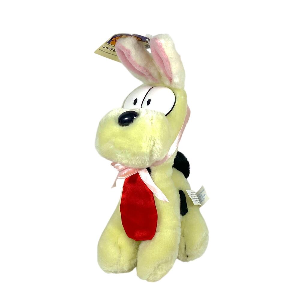 Vintage Nanco Garfields Odie Easter Bunny Ears Stuffed Animal Plush Toy Hang Tag